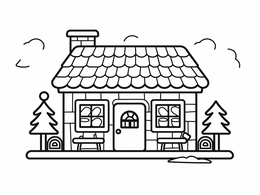 Free printable Festive Santa's Workshop To Color coloring page