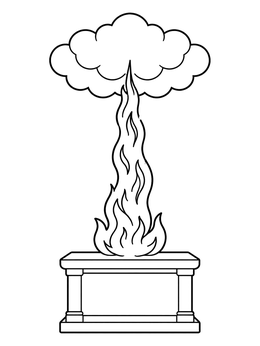 Free printable Fire Falling From Heaven Onto The Altar coloring page