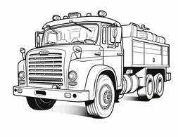 Fire Truck Coloring Book cover page
