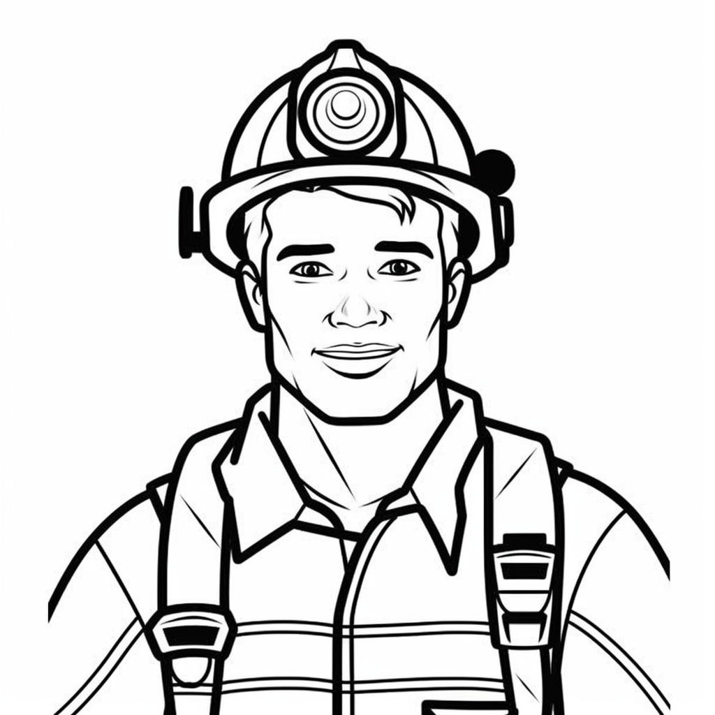 Firefighter Equipment Coloring Page - Coloring Page