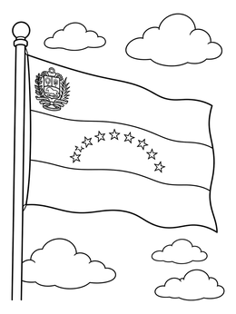 Free printable Flag Of Venezuela In The Sky coloring page