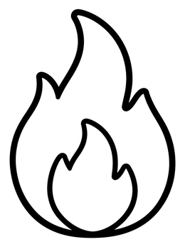 Free printable Simple Campfire Flame Outline coloring page