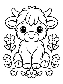 Cow coloring pages