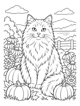 Cat Coloring Book for Adults cover page