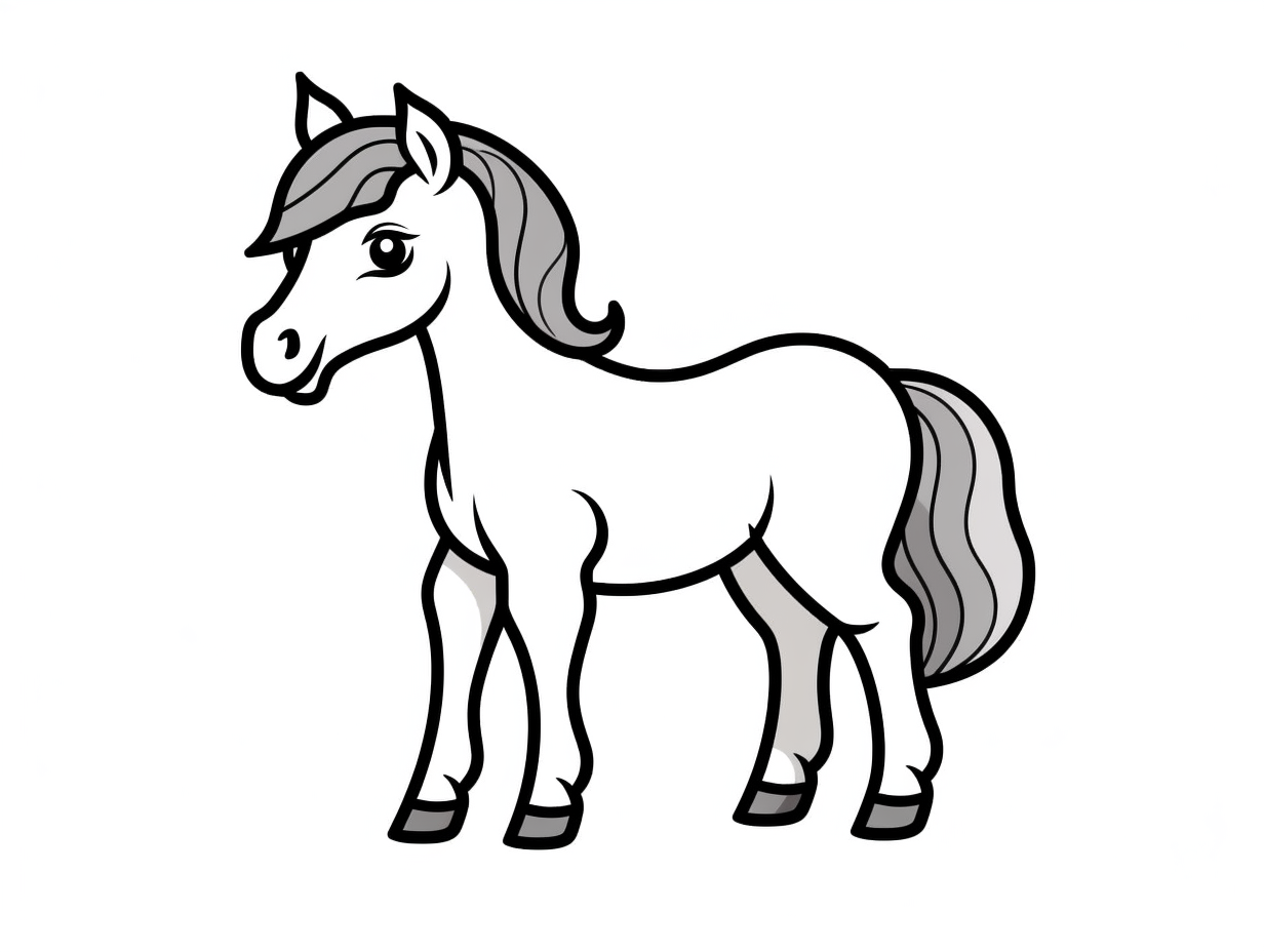 Foul Color In Foal Coloring Image - Coloring Page