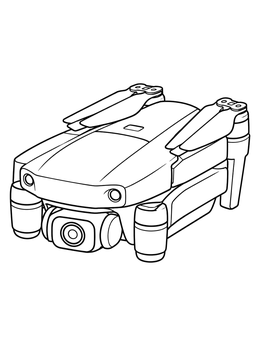 Free printable Folded Compact Travel Drone coloring page