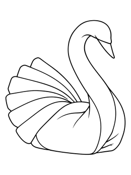 Free printable Folded Hotel Towel Swan coloring page