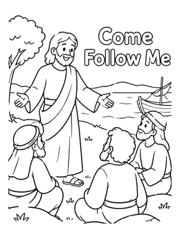 Free printable Jesus Calling His Disciples coloring page