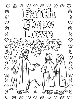 Free printable Jesus Welcoming Philip And Nathanael coloring page