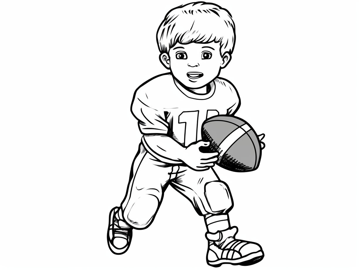 Football Excitement Coloring Page - Coloring Page