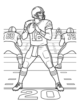 Free printable Quarterback Ready To Pass coloring page