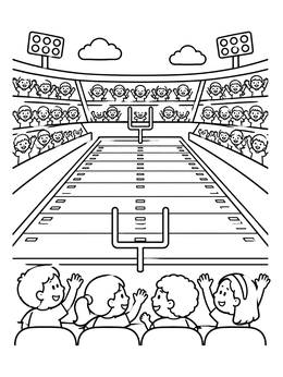 Free printable Football Stadium View From The Stands coloring page