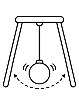 Free printable Swinging Science Pendulum coloring page