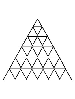 Free printable Geometric Triangle Pyramid Grid coloring page