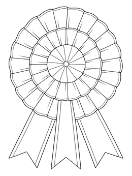 A detailed tricolor ribbon cockade featured in this france coloring page.