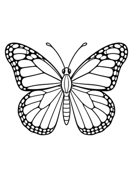 Free printable Detailed Monarch Butterfly In Flight coloring page