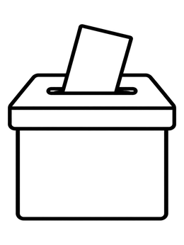 Free printable Simple Voting Ballot Box coloring page