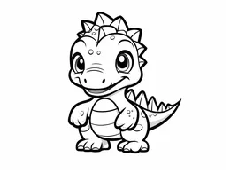 Friendly Little Spiky Baby Dinosaur