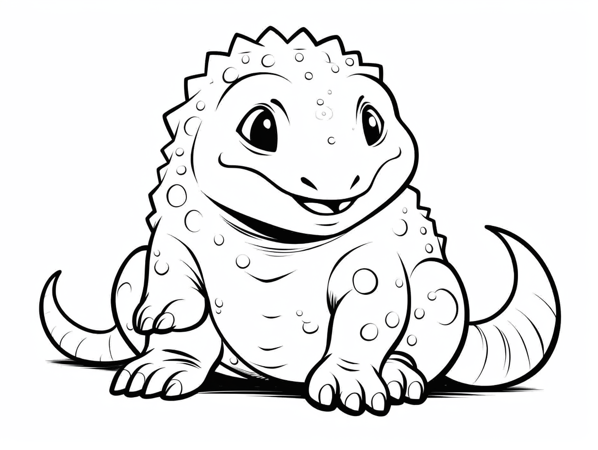 Friendly Gila Monster Coloring Page - Coloring Page