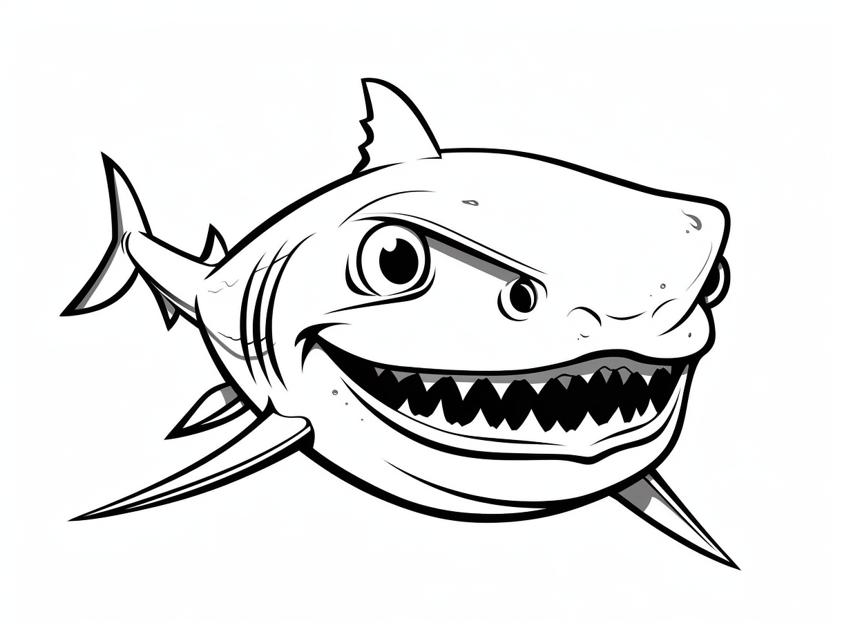 Friendly Mako Shark Coloring Page Coloring Page