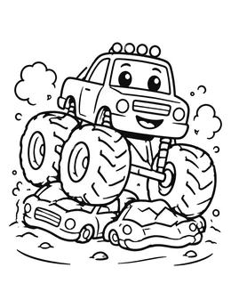 Friendly Monster Truck Crushing Cars