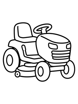 Free printable Friendly Riding Lawn Tractor coloring page