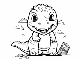 Friendly T Rex Coloring Page coloring page