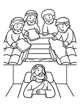 Free printable Friends Opening The Roof For Jesus coloring page