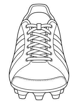 Free printable Front View Soccer Cleat coloring page