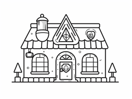 Free printable Fun Santa's Workshop Scene coloring page