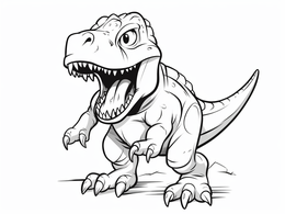 Fun T Rex Coloring For Kids coloring page