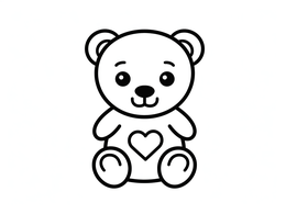 Free printable Fun Valentine Teddy Bear Coloring coloring page