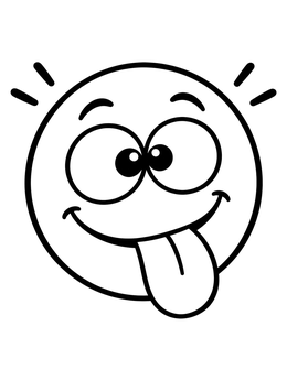 Free printable Silly Face Sticking Tongue Out coloring page