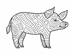 Printable Pig Coloring Sheet - Coloring Page