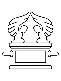 Free printable Ark Of The Covenant With Cherubim coloring page