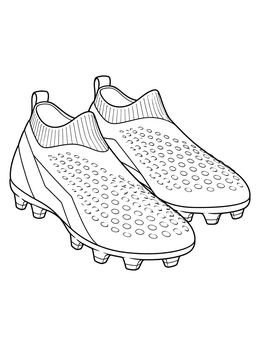 Free printable Futuristic Laceless Soccer Cleats coloring page