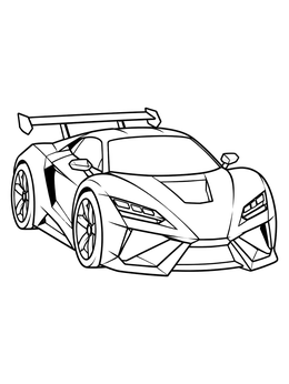 A sleek modern supercar ready for racing in this sports coloring page.