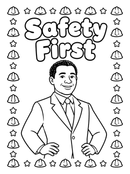 Free printable Garrett Morgan Safety First Portrait coloring page