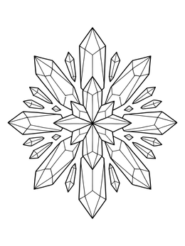 Free printable Symmetrical Crystal Quartz Mandala coloring page