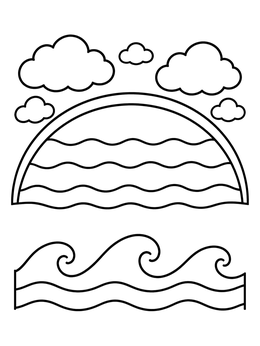 Free printable Creation Day Two Waters And Sky coloring page