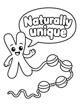 Free printable Cute Chromosome And Histone Fiber coloring page