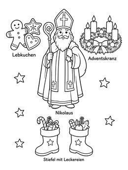 Free printable German Holiday Traditions And Icons coloring page