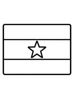 Free printable National Flag Of Ghana coloring page