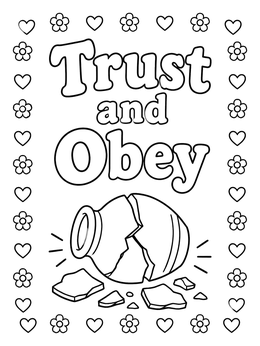 Free printable Gideon Broken Clay Pitcher coloring page