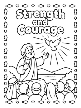 Free printable Saint Peter Preaching Strength And Courage coloring page