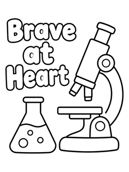 Free printable Brave At Heart Science Lab coloring page