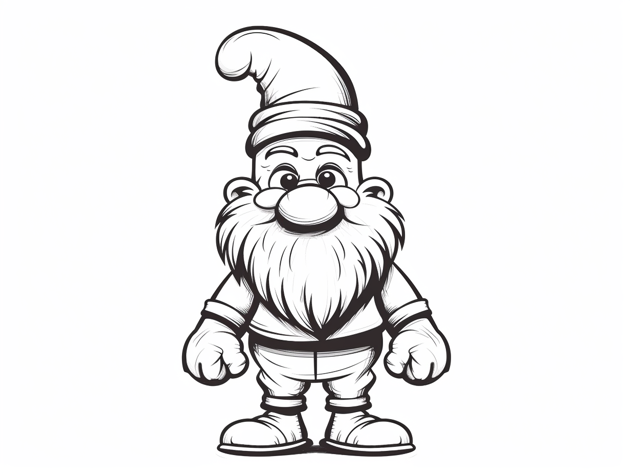 Gnome Inspired Coloring For Adults Coloring Page 