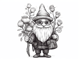 Free printable Gnome Love Connection Art coloring page