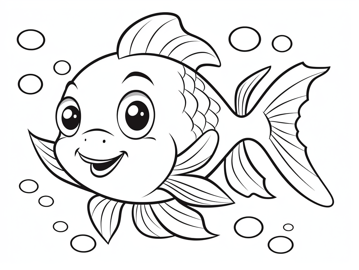 Goldfish Snack Coloring Page Goldfish Snack Coloring Page