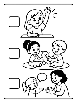 Free printable Good Manners Checklist For Kids coloring page